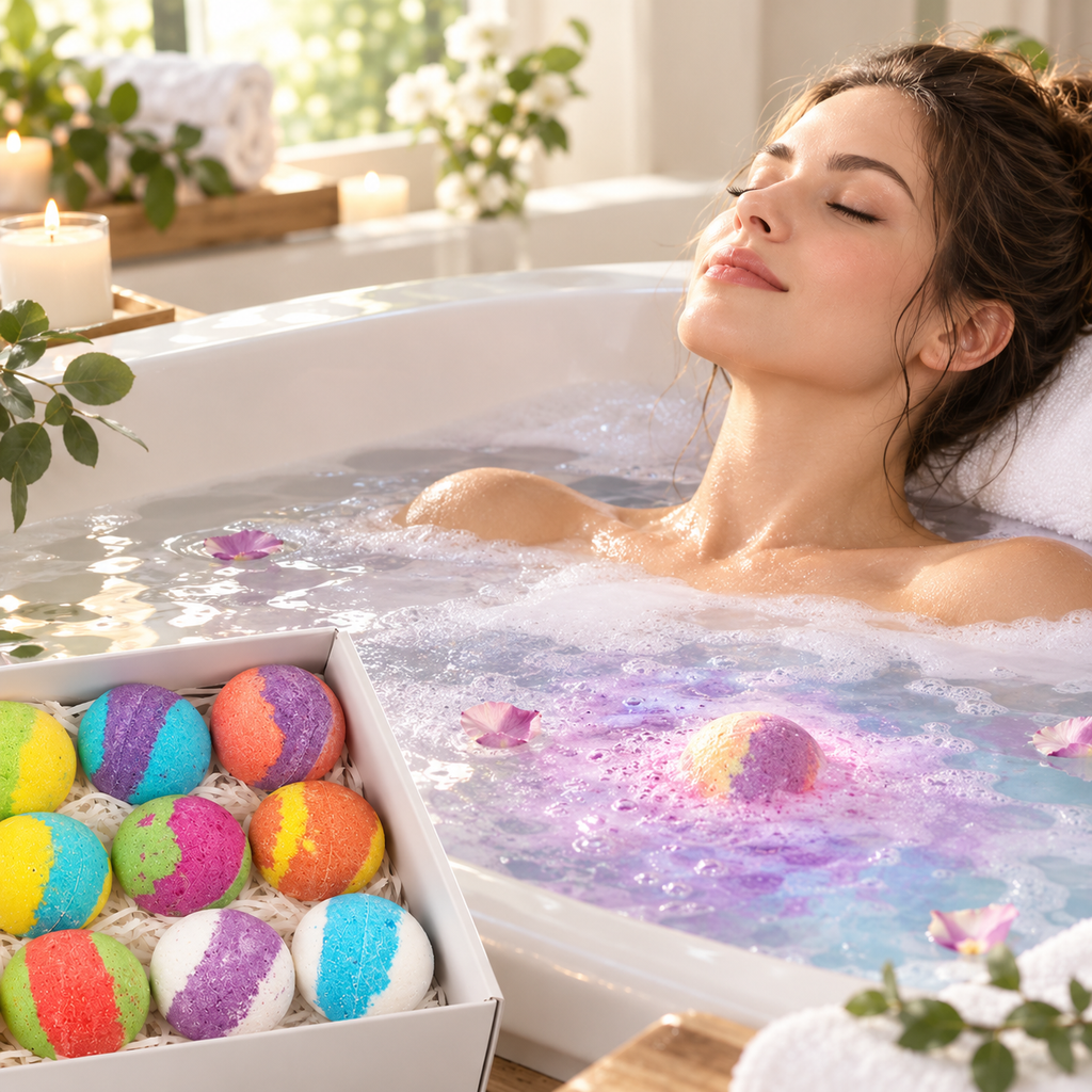Bath Bombs Gift Set for Women, 12 Pack Organic Bath Bombs with Essential Oil, Handmade SPA Bubble Bath for Relaxing, Basket Set for Mothers Day Gifts for Mom, Spa Relaxing Self Care