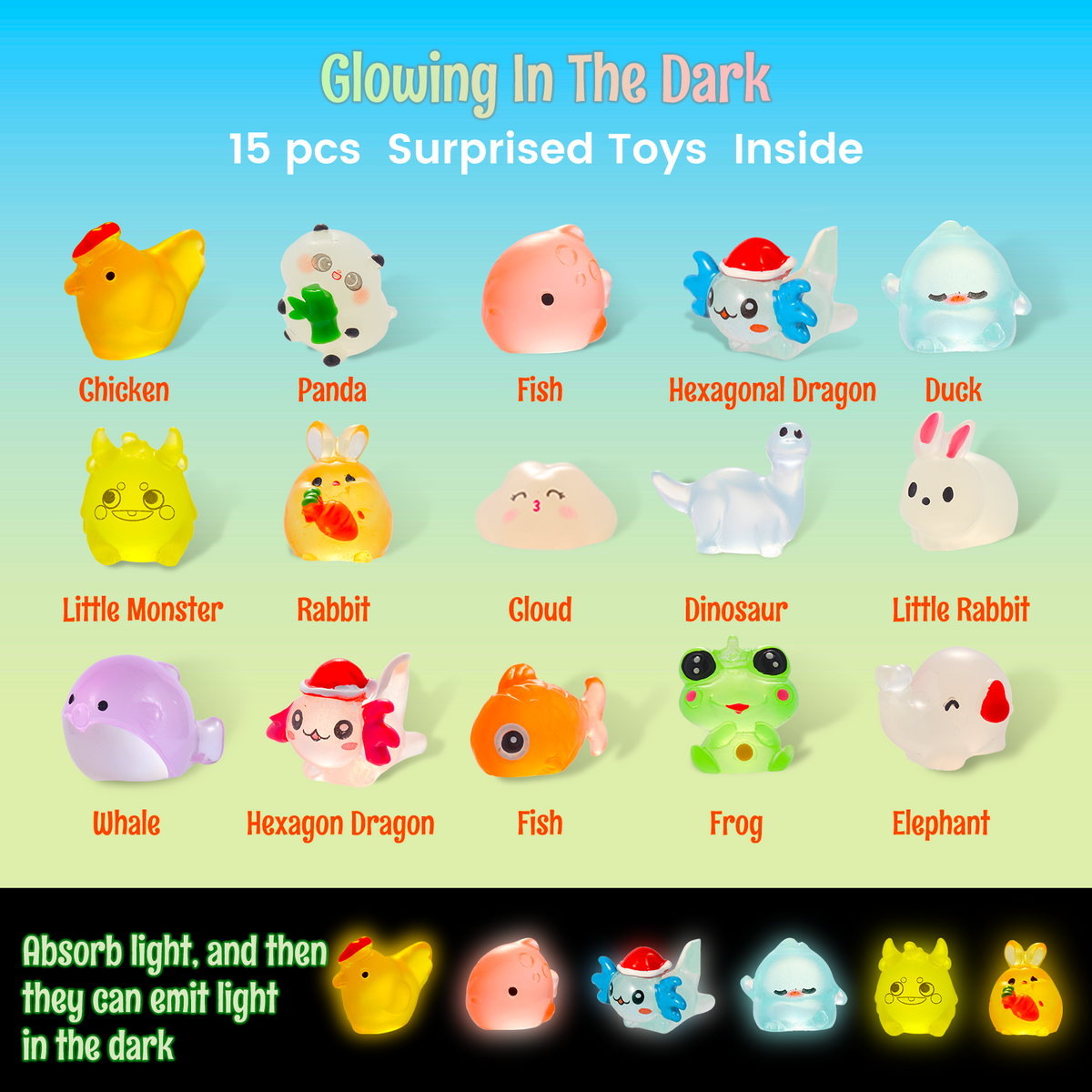Bath Bombs for Kids, 15pcs Kids Bubble Bath with Glow in The Dark Surprise Toys Inside, Natural and Colorful Fizz Shower Bomb for Kids-VRUMO