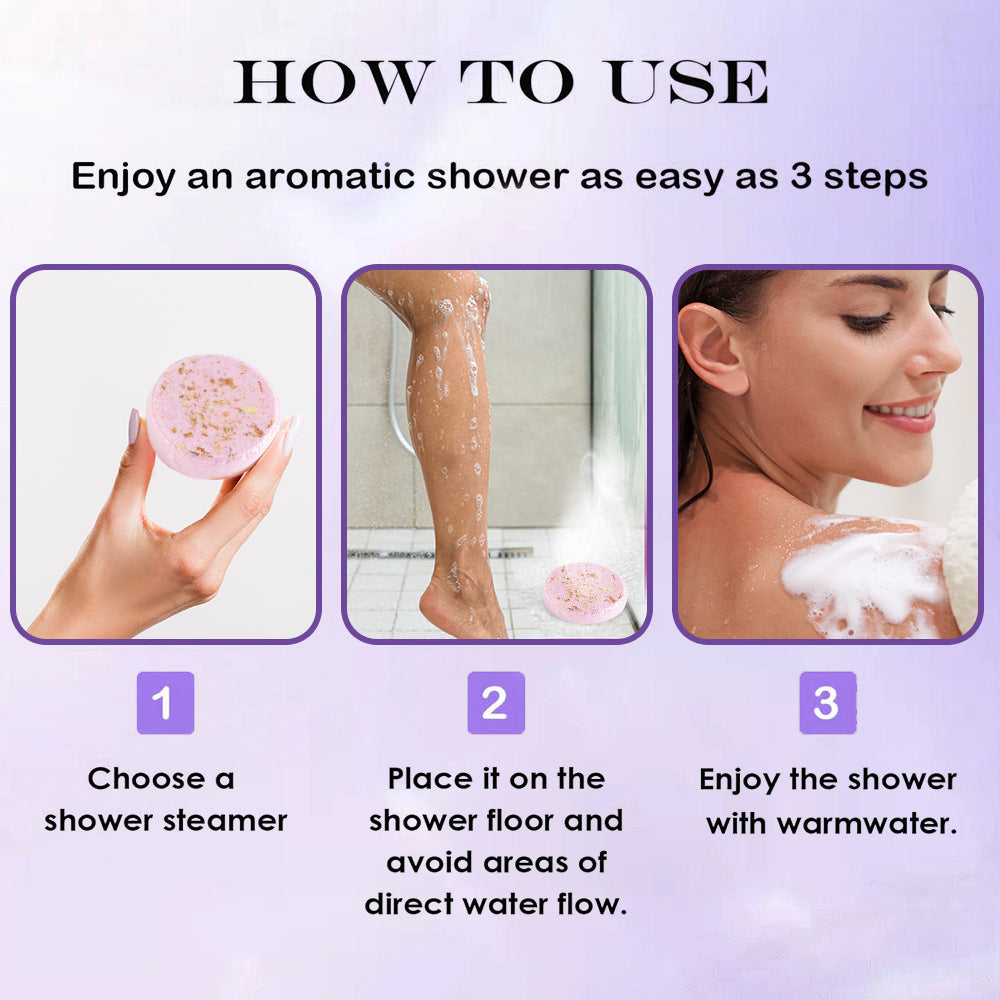 Shower Steamers Aromatherapy - 12 Pcs Shower Bombs with Essential Oil for Home SPA, 100% Pure Essential Oil, Lavender, All Natural, for Men and Women