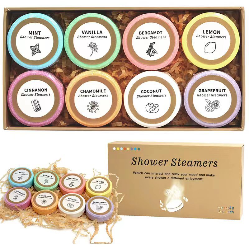 Shower Steamers Aromatherapy - 8 Pcs Shower Bombs with Essential Oil for Home SPA, Self-Care Relaxation, Valentines Day Gifts for Men Women, for Birthday Gift