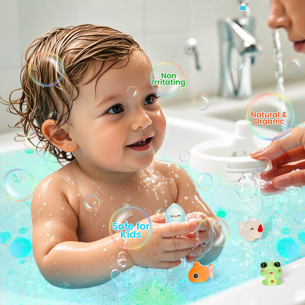 Bath Bombs for Kids, 15pcs Kids Bubble Bath with Glow in The Dark Surprise Toys Inside, Natural and Colorful Fizz Shower Bomb for Kids-VRUMO